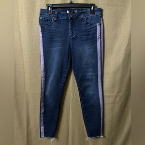 KUT Connie Side Stripe Ankle Skinny Jeans Stretch